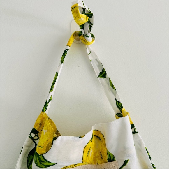 New April Cornell Lemon 100% Cotton Tote Bag - Picture 7 of 9